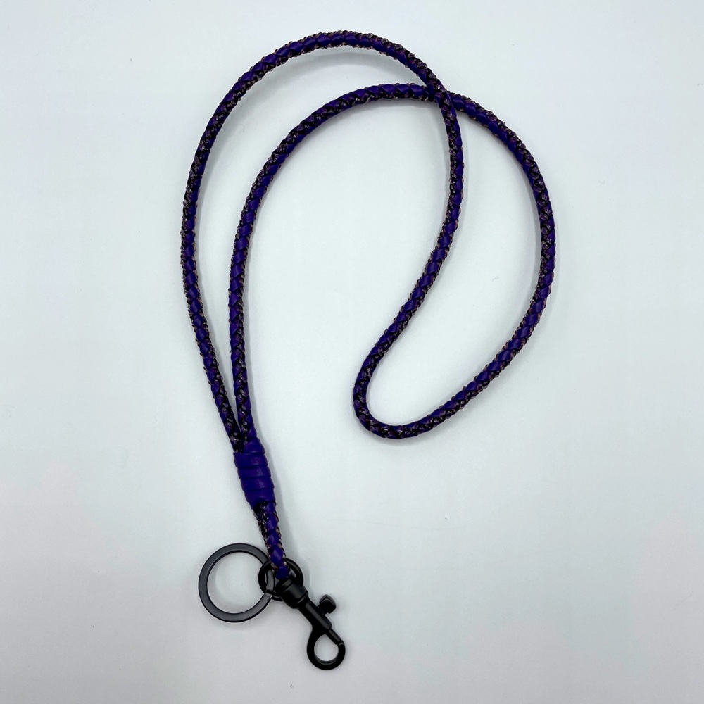 Bottega Veneta purple Intrecciato Long Keychain
